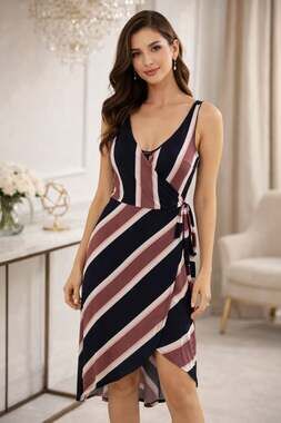 Express Asymmetrical Wrap Dress- M